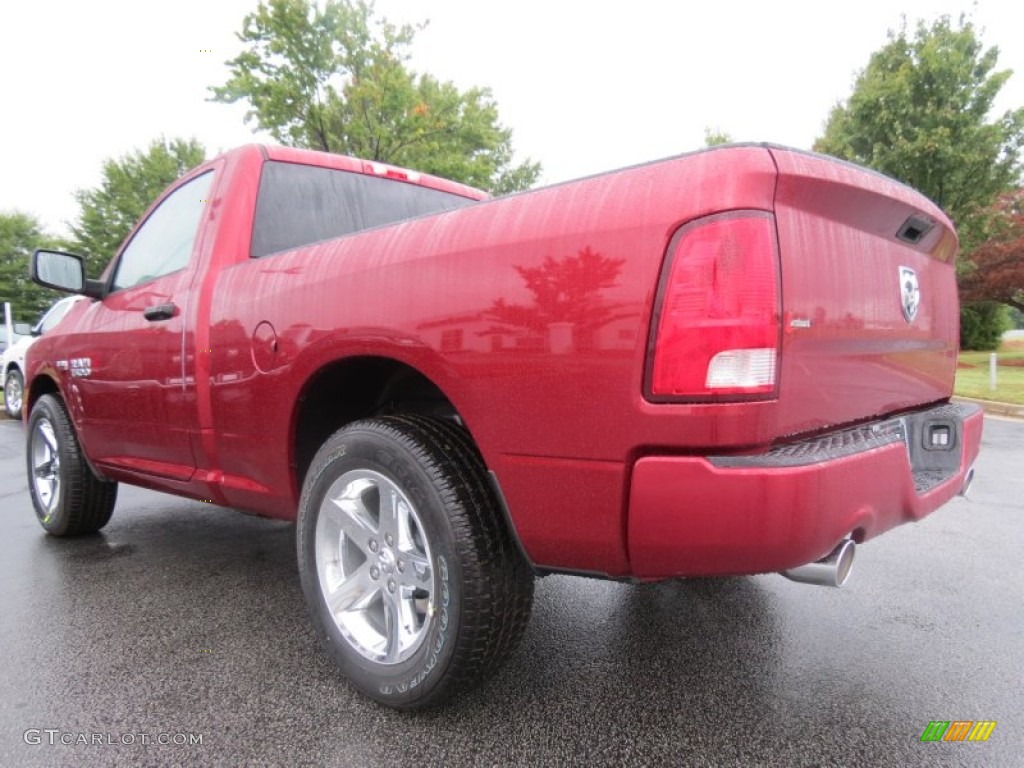 2014 1500 Express Regular Cab - Deep Cherry Red Crystal Pearl / Black/Diesel Gray photo #2