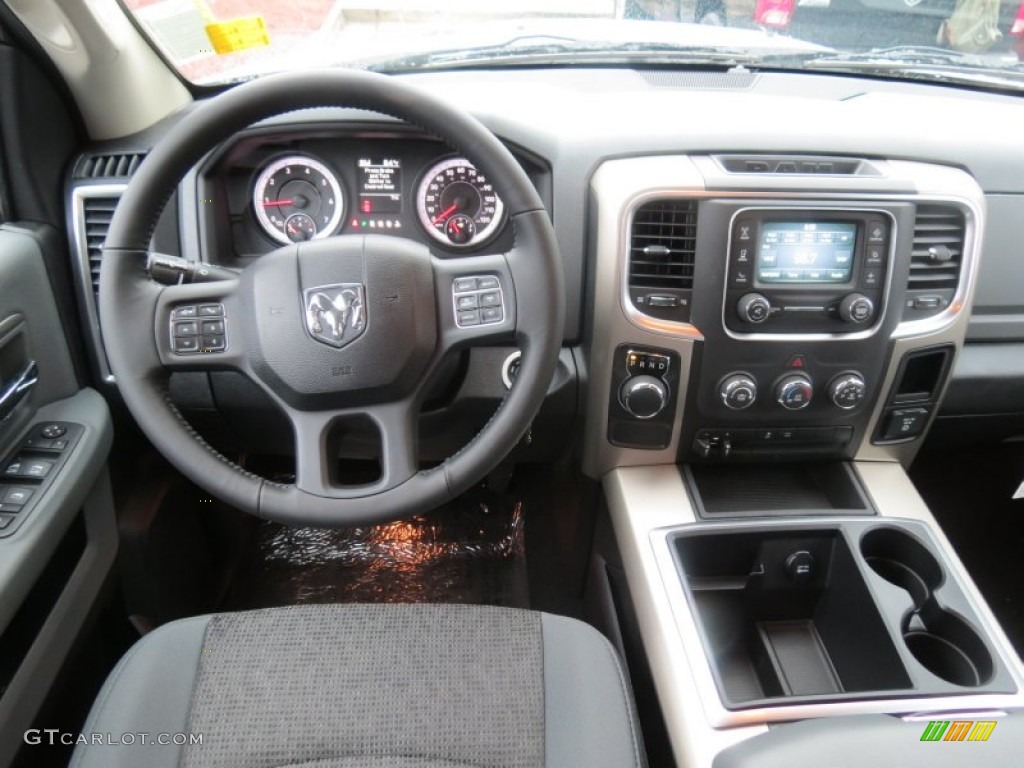 2014 Ram 1500 SLT Quad Cab Black/Diesel Gray Dashboard Photo #86073616