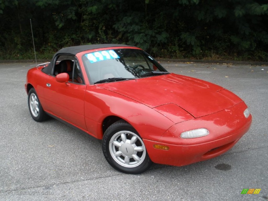 1990 MX-5 Miata Roadster - Classic Red / Black photo #20