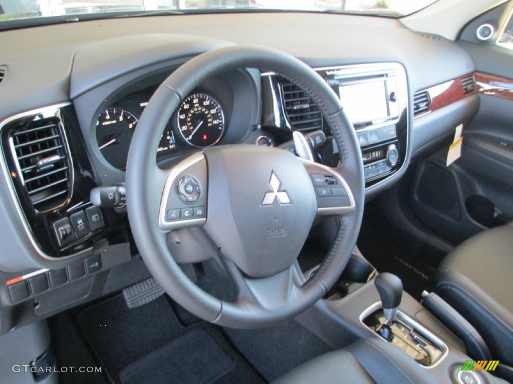 2014 Mitsubishi Outlander GT S-AWC Black Dashboard Photo #86075287