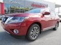 2013 Cayenne Red Nissan Pathfinder SL  photo #1