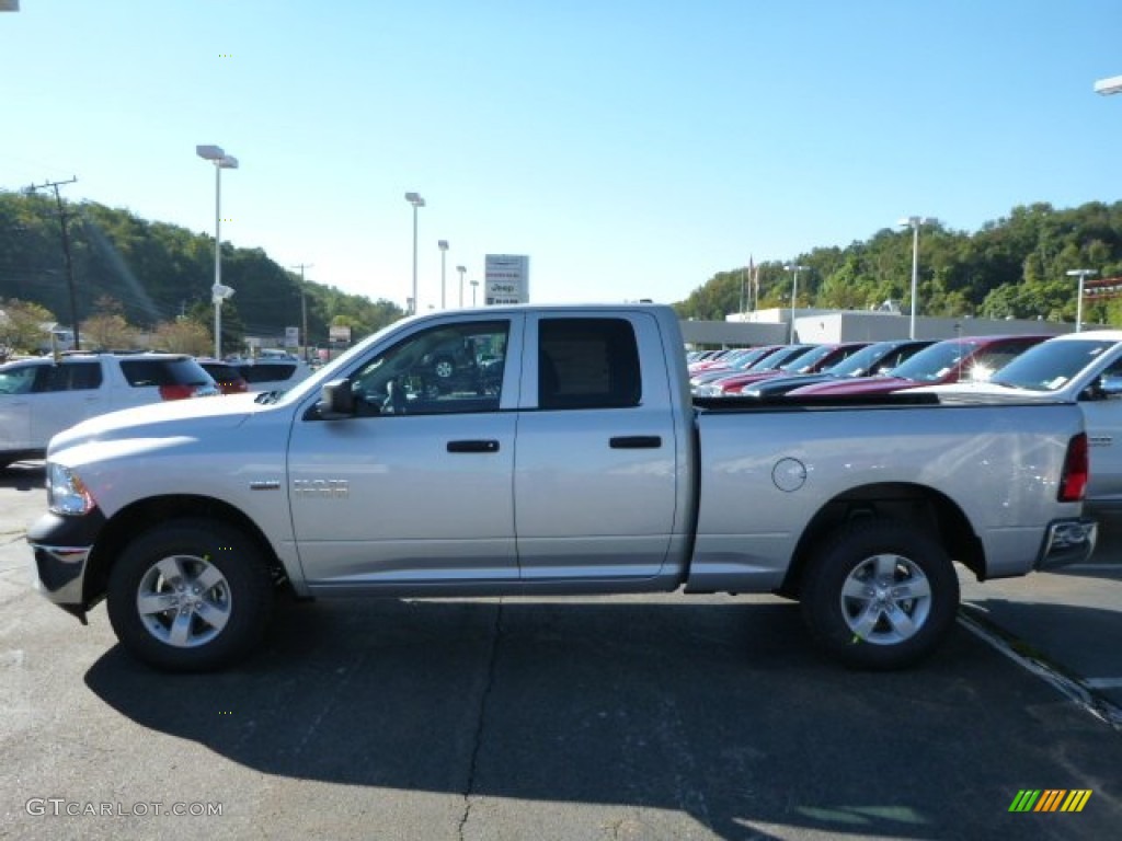 2014 1500 Tradesman Quad Cab 4x4 - Bright Silver Metallic / Black/Diesel Gray photo #2