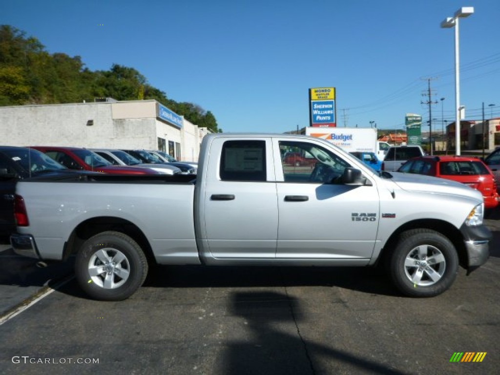 2014 1500 Tradesman Quad Cab 4x4 - Bright Silver Metallic / Black/Diesel Gray photo #7