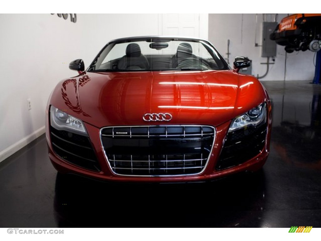 Exclusive Volcano Red Pearl Effect 2011 Audi R8 Spyder 5.2 FSI quattro Exterior Photo #86082712