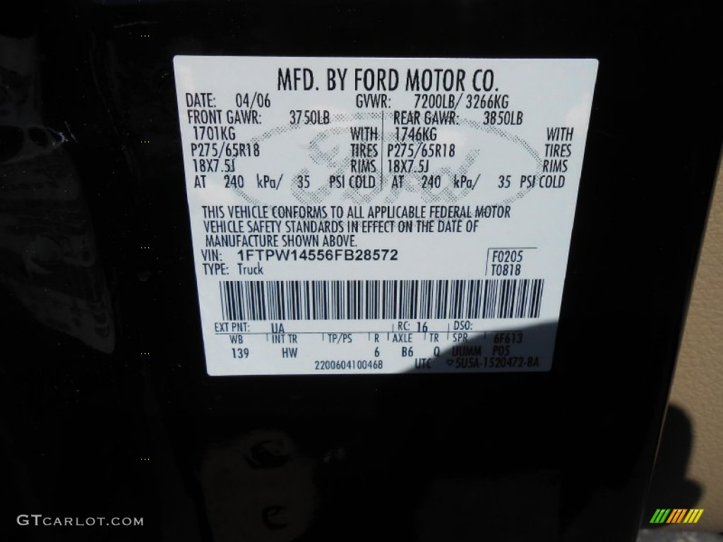 2006 F150 Lariat SuperCrew 4x4 - Black / Tan photo #23