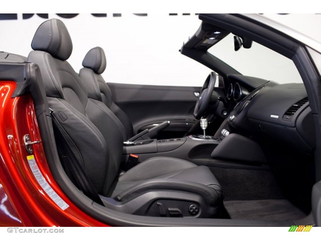 Black Fine Nappa Leather Interior 2011 Audi R8 Spyder 5.2 FSI quattro Photo #86083324