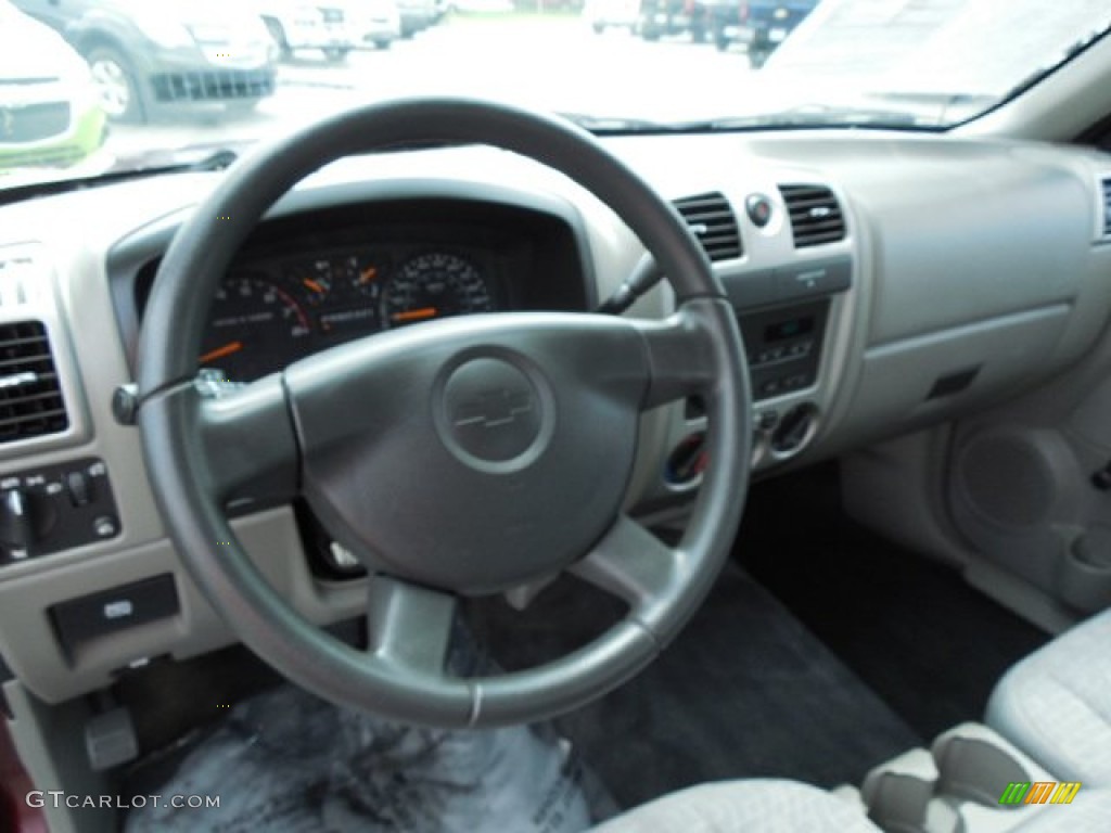 2007 Colorado LS Extended Cab - Deep Ruby Red Metallic / Medium Pewter photo #6