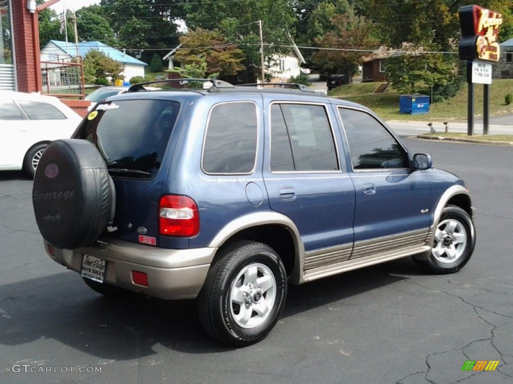 2001 Sportage EX 4x4 - Slate Blue / Brown photo #3