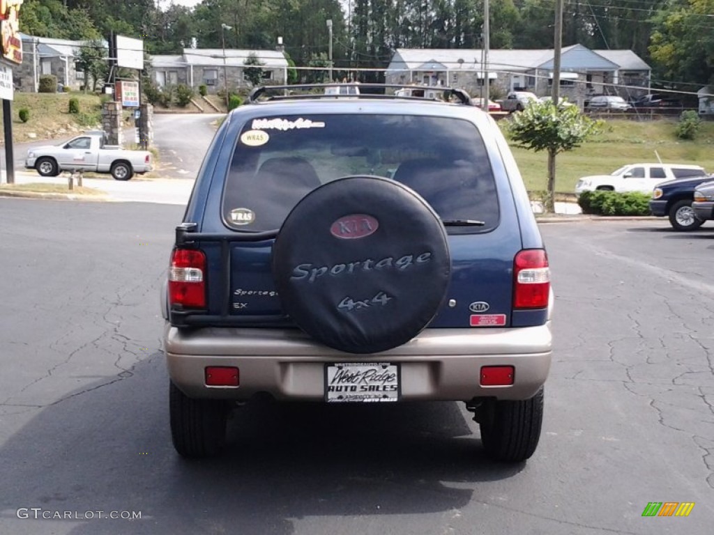2001 Sportage EX 4x4 - Slate Blue / Brown photo #4