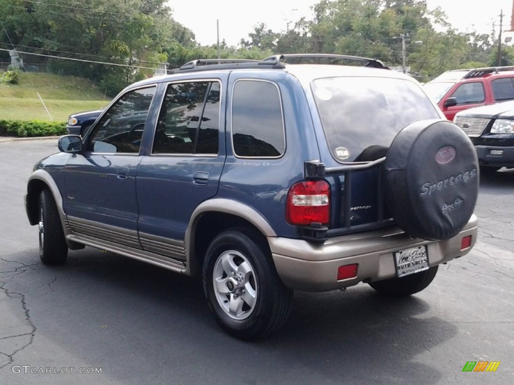 2001 Sportage EX 4x4 - Slate Blue / Brown photo #5