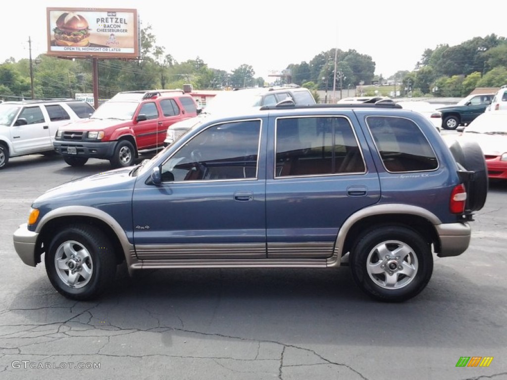 2001 Sportage EX 4x4 - Slate Blue / Brown photo #6