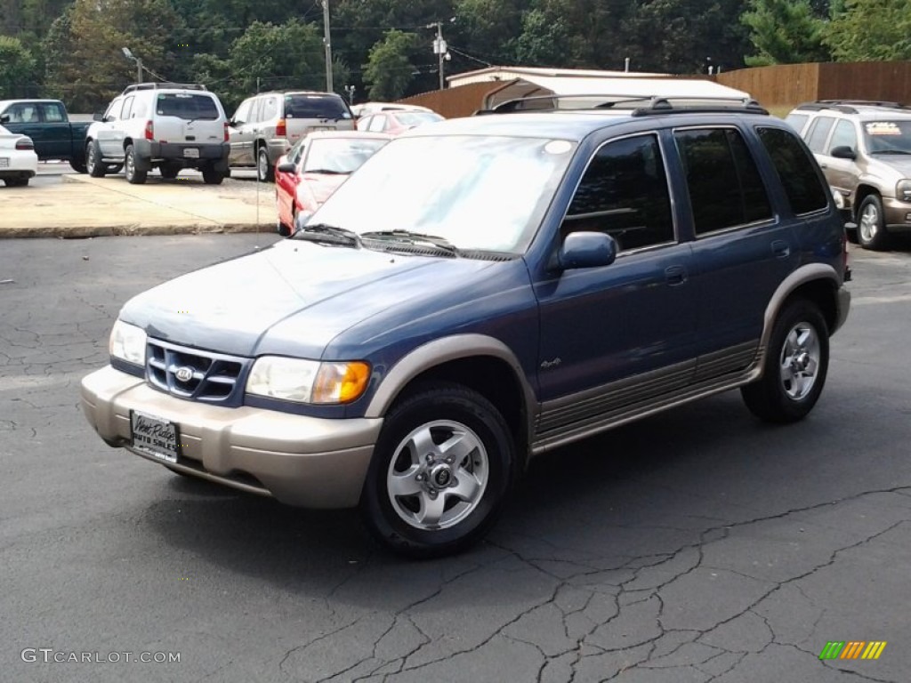 2001 Sportage EX 4x4 - Slate Blue / Brown photo #7