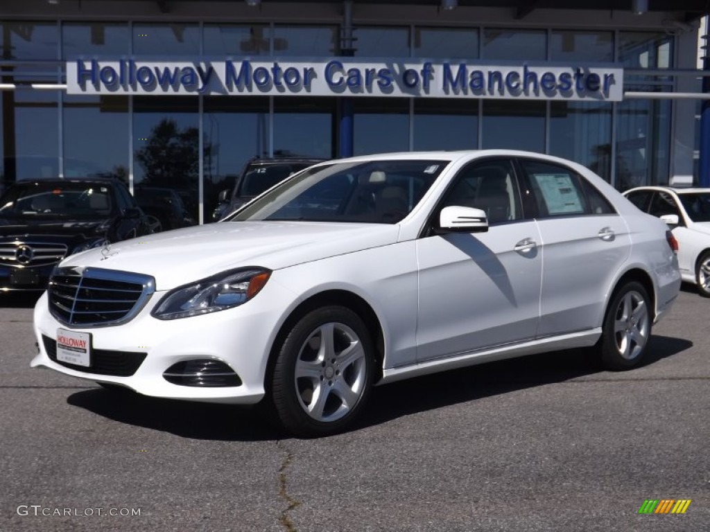 2014 E 350 4Matic Sedan - Polar White / Silk Beige/Espresso Brown photo #1