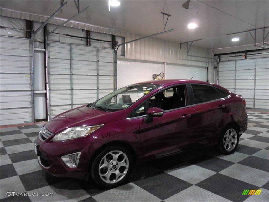 Bright Magenta Metallic 2011 Ford Fiesta SEL Sedan Exterior Photo #86091457