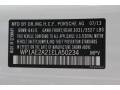 2014 Porsche Cayenne S Hybrid Info Tag