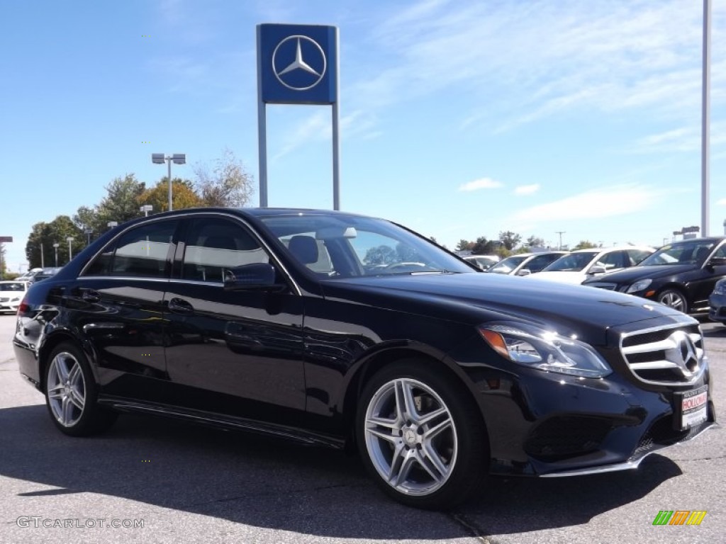 2014 E 350 4Matic Sedan - Black / Black photo #3