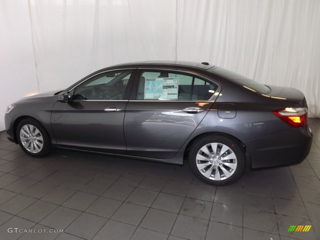 2014 Accord EX-L Sedan - Modern Steel Metallic / Gray photo #8