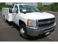 2014 Summit White Chevrolet Silverado 3500HD WT Regular Cab Utility Truck  photo #1