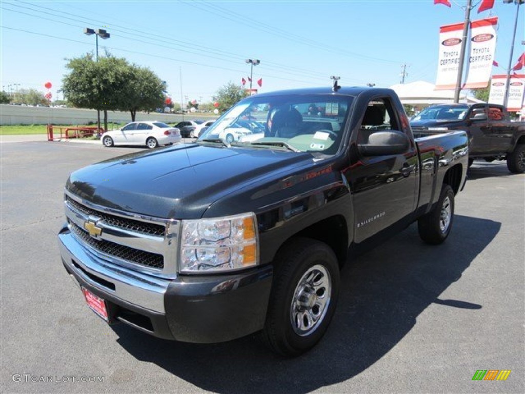 2009 Silverado 1500 Regular Cab - Black / Dark Titanium photo #3