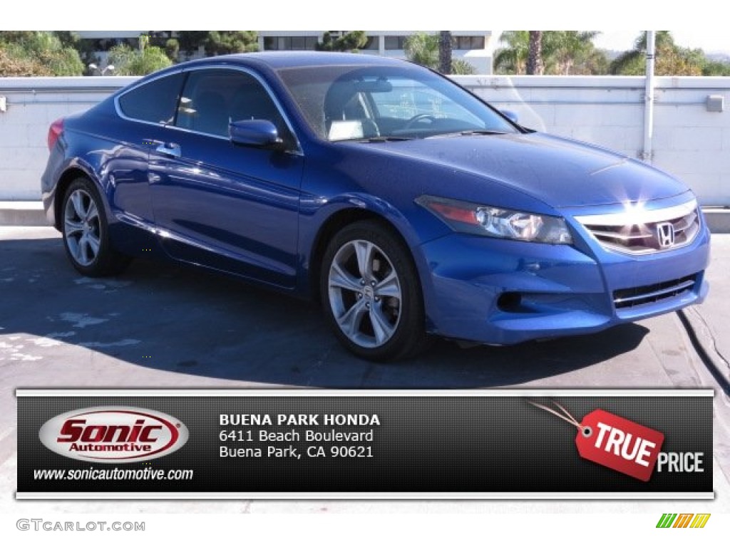 2011 Accord EX-L V6 Coupe - Belize Blue Pearl / Black photo #1