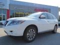 2014 Moonlight White Nissan Pathfinder SV  photo #1