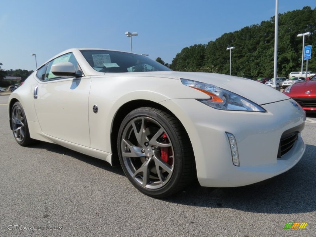 Pearl White 2014 Nissan 370Z Coupe Exterior Photo #86098159