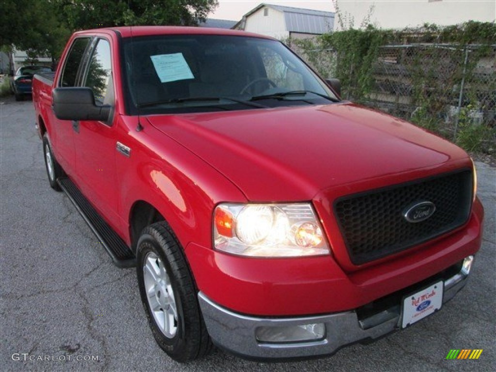 2004 F150 XLT SuperCrew - Bright Red / Medium/Dark Flint photo #1
