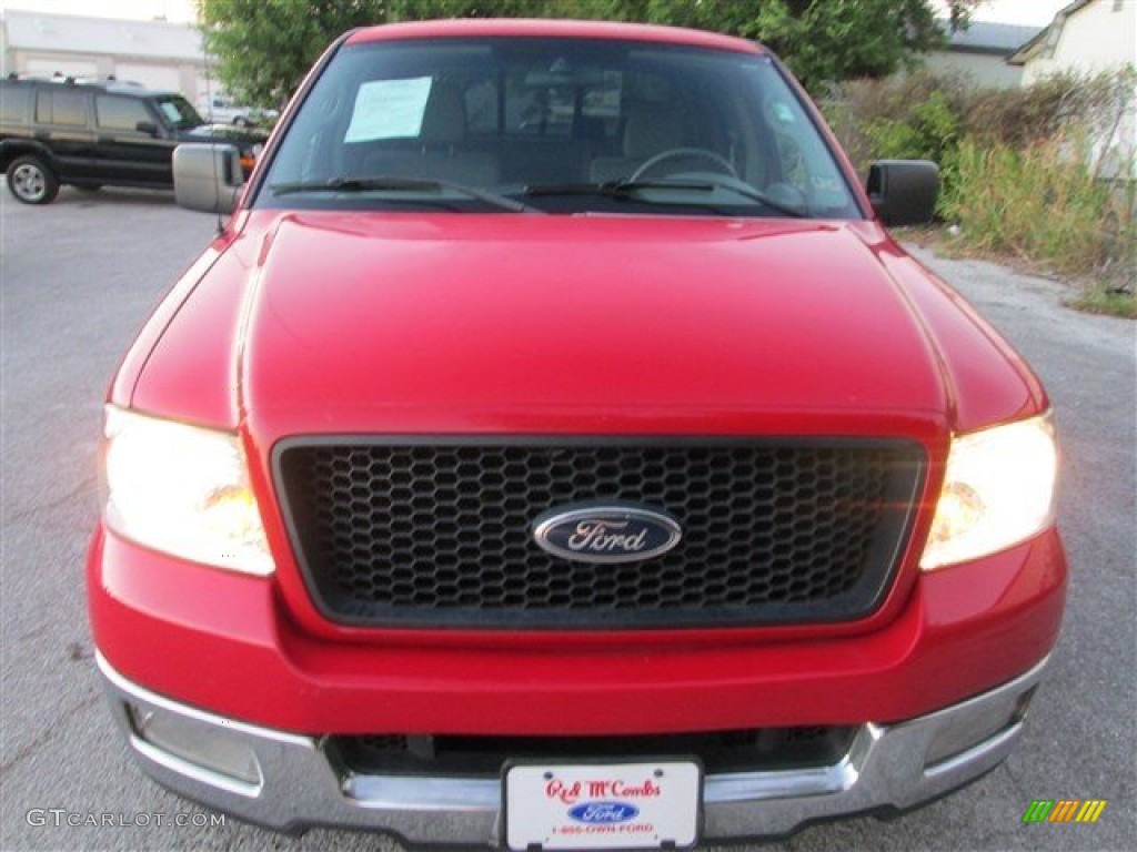 2004 F150 XLT SuperCrew - Bright Red / Medium/Dark Flint photo #2