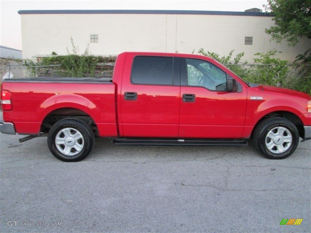 2004 F150 XLT SuperCrew - Bright Red / Medium/Dark Flint photo #3