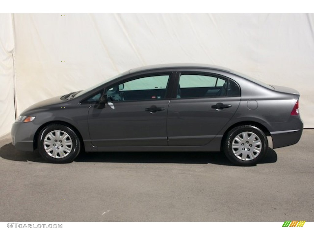 2010 Civic DX-VP Sedan - Polished Metal Metallic / Gray photo #9