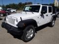 2014 Bright White Jeep Wrangler Unlimited Sport 4x4  photo #2