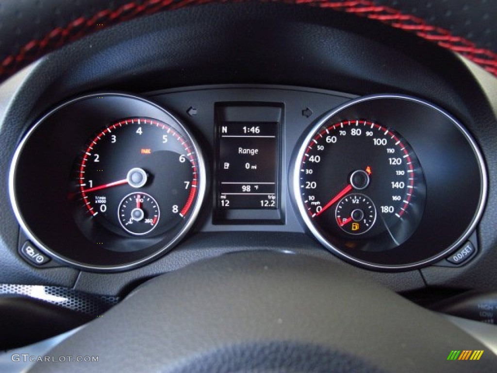 2013 Volkswagen GTI 4 Door Wolfsburg Edition Gauges Photo #86099542