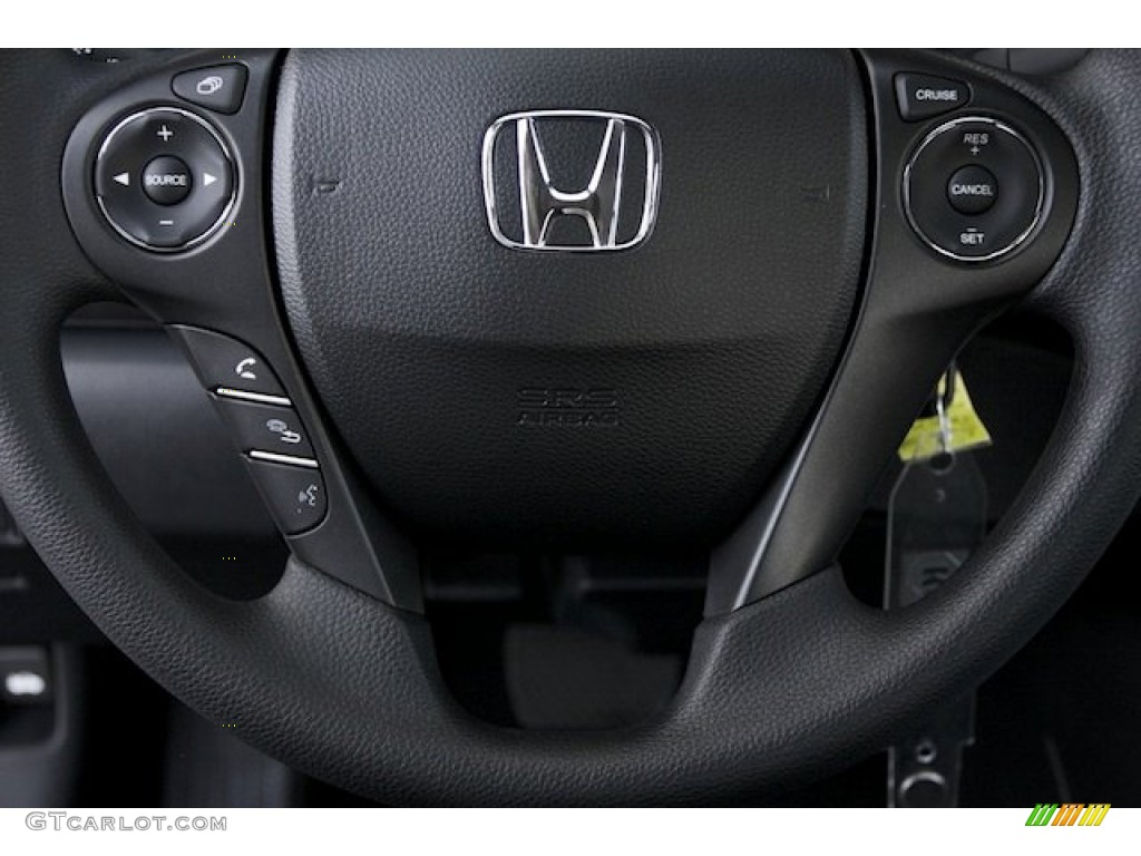 2014 Honda Accord LX Sedan Black Steering Wheel Photo #86100082