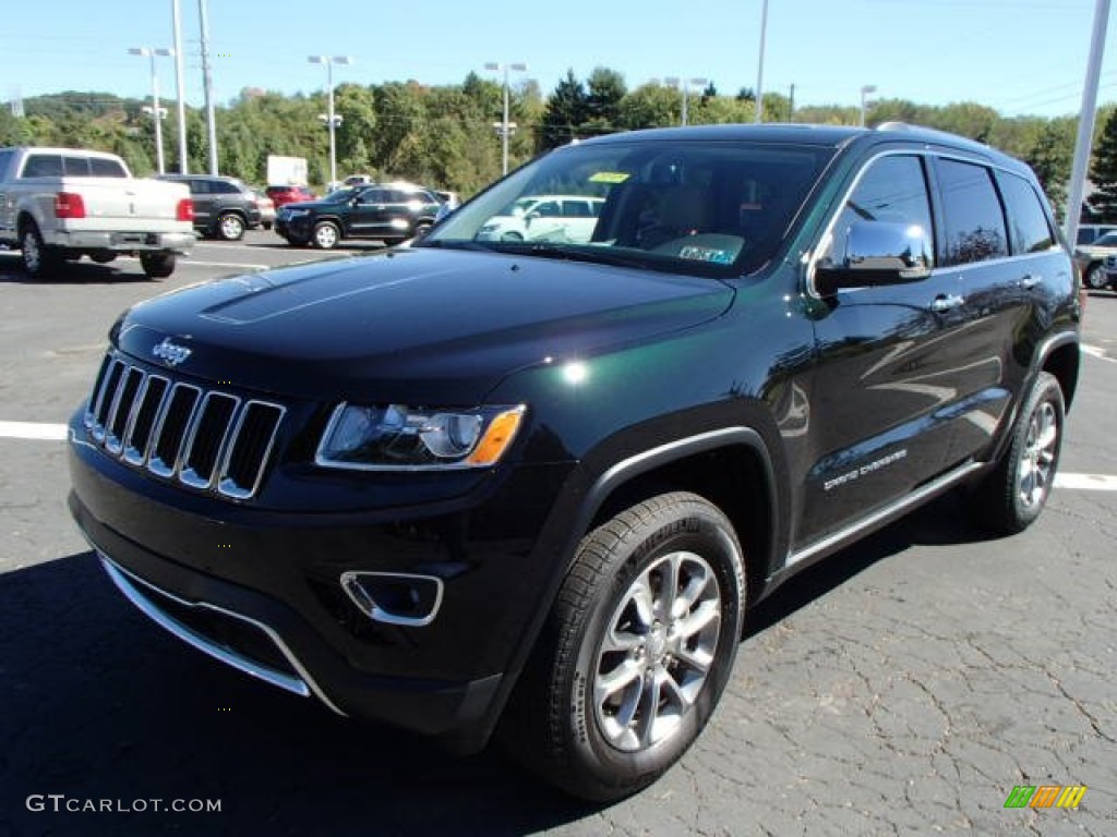 Black Forest Green Pearl 2014 Jeep Grand Cherokee Limited 4x4 Exterior Photo #86100330
