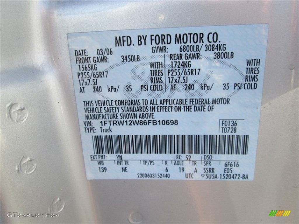 2006 F150 XLT SuperCrew - Silver Metallic / Medium/Dark Flint photo #13