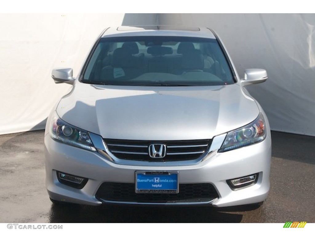 2014 Accord EX-L Sedan - Alabaster Silver Metallic / Gray photo #2