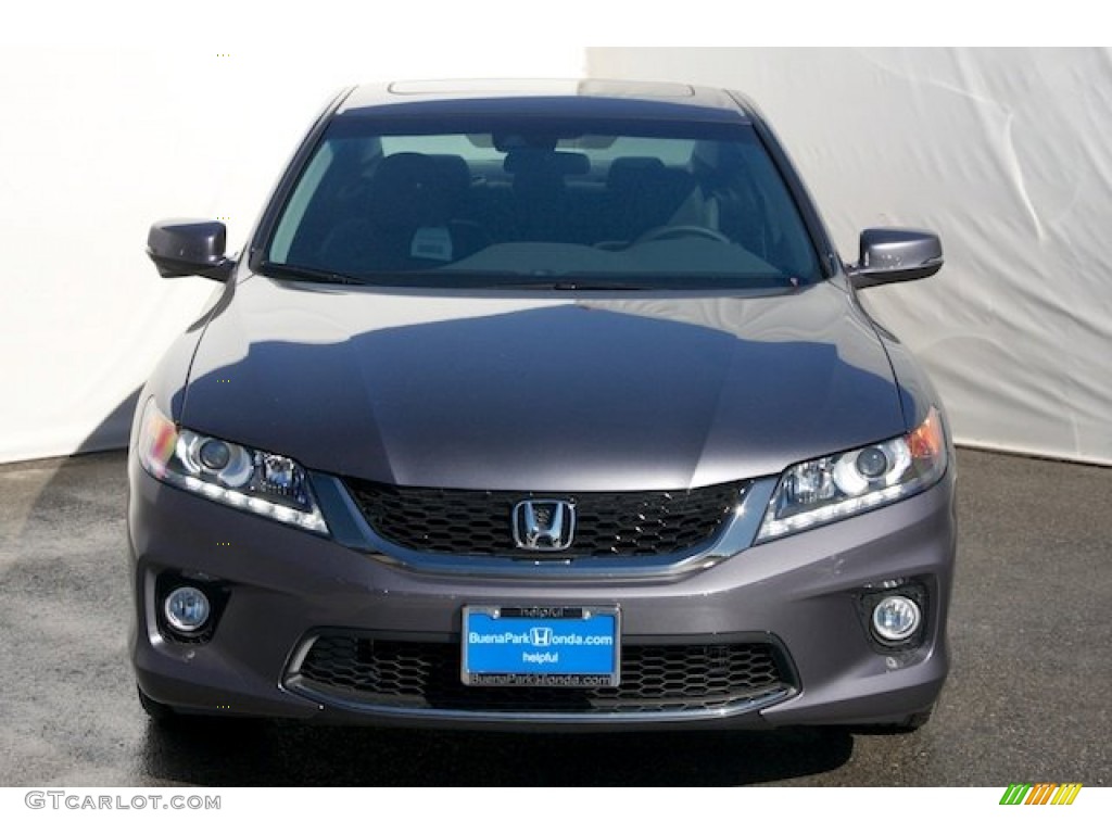 2014 Accord EX-L V6 Coupe - Modern Steel Metallic / Black photo #2