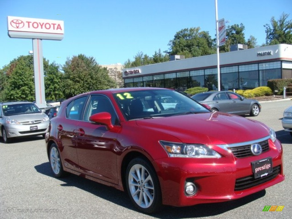 2012 CT 200h Hybrid Premium - Matador Red Mica / Black photo #1