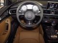 2014 Audi S6 Havana Brown Audi Exclusive Interior Steering Wheel Photo