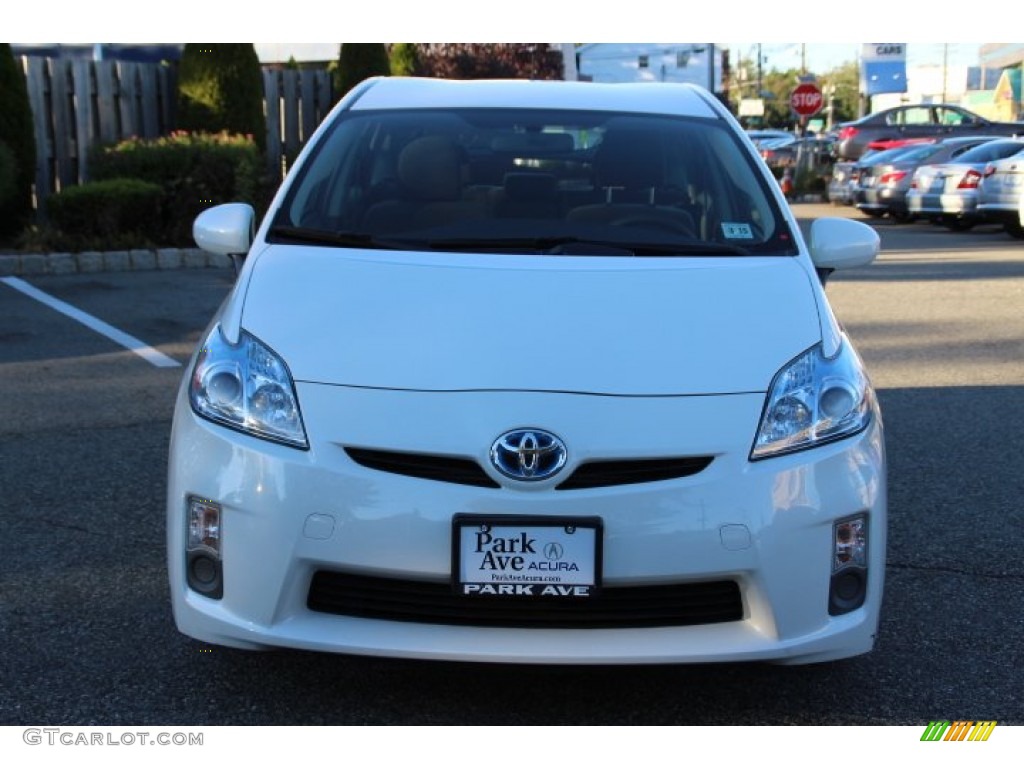 2010 Prius Hybrid III - Blizzard White Pearl / Dark Gray photo #8