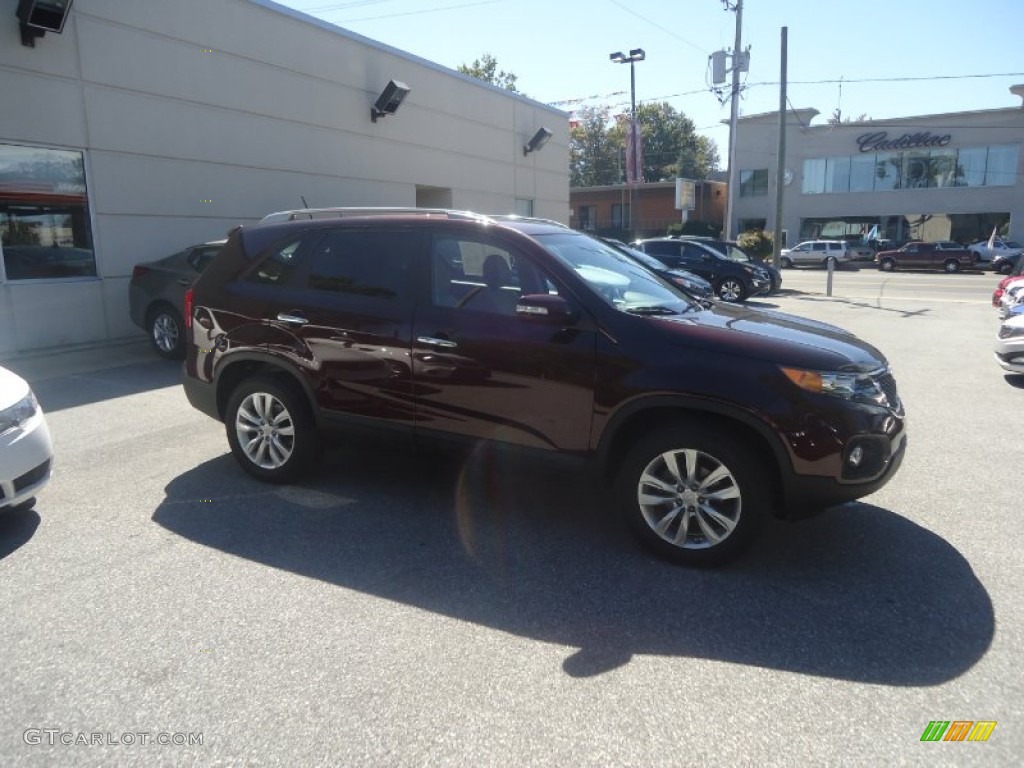 2011 Sorento EX - Dark Cherry / Beige photo #40