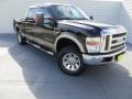 Black 2008 Ford F250 Super Duty Lariat Crew Cab 4x4