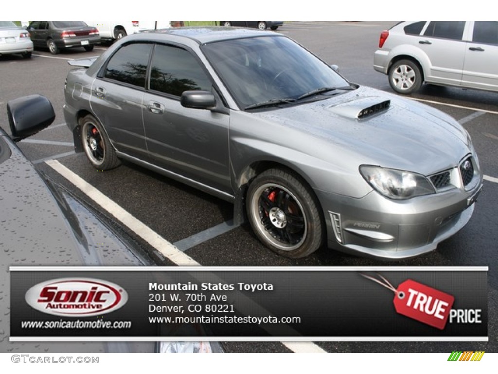 2007 Impreza WRX Sedan - Crystal Gray Metallic / Anthracite Black photo #1