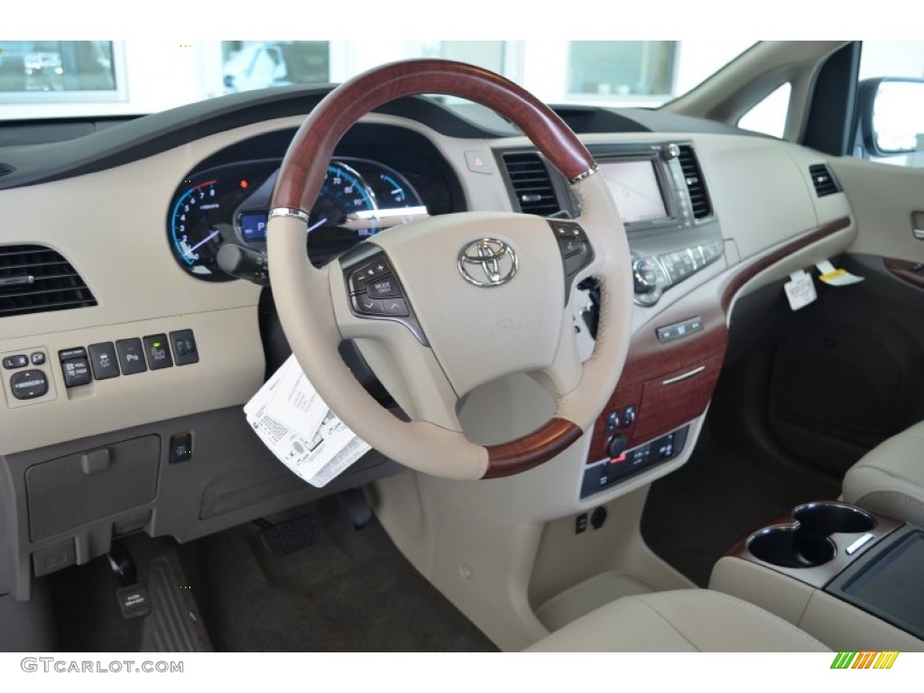 2014 Toyota Sienna Limited AWD Bisque Dashboard Photo #86108821