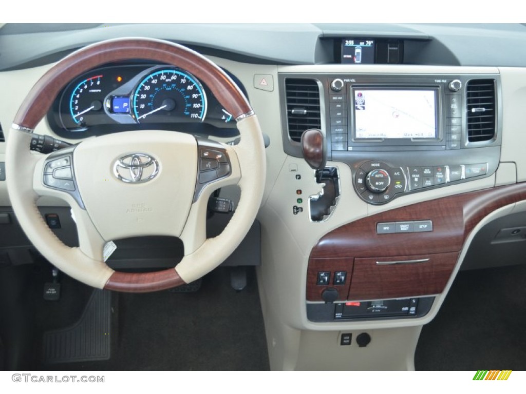 2014 Toyota Sienna Limited AWD Bisque Dashboard Photo #86109001