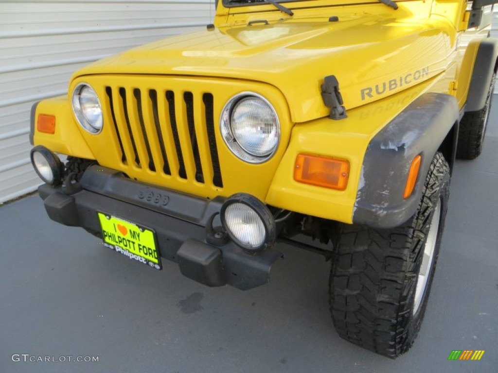 2004 Wrangler Rubicon 4x4 - Solar Yellow / Dark Slate Gray photo #9