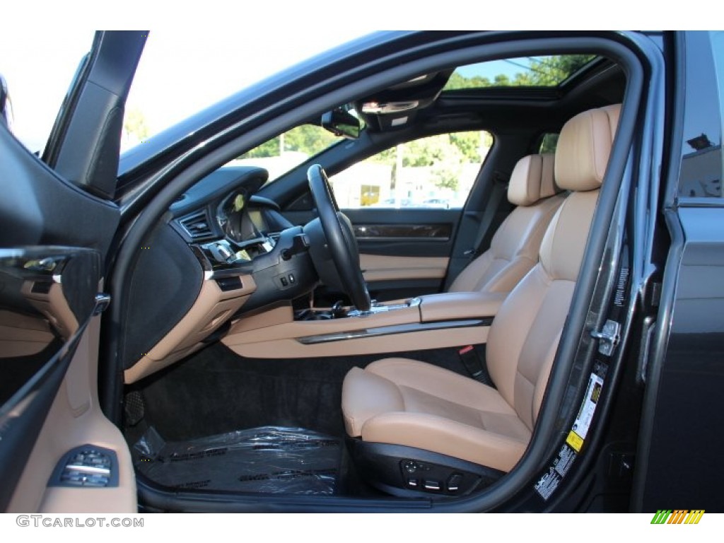 2011 7 Series 750Li xDrive Sedan - Dark Graphite Metallic / Saddle/Black Nappa Leather photo #11