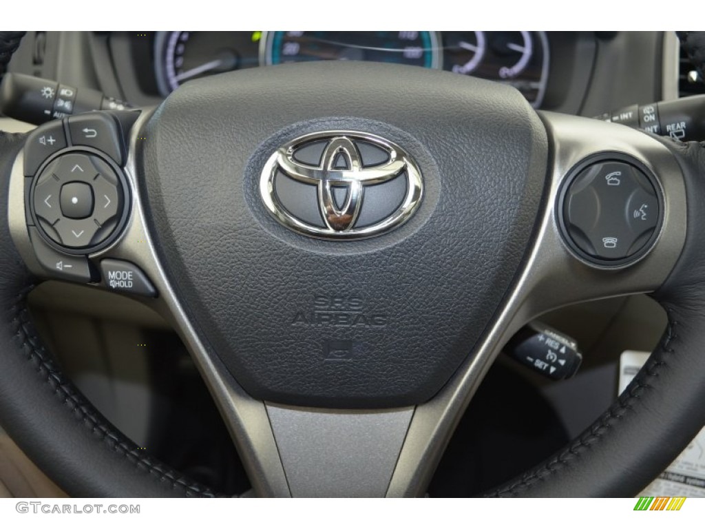 2014 Toyota Venza XLE Light Gray Steering Wheel Photo #86111440