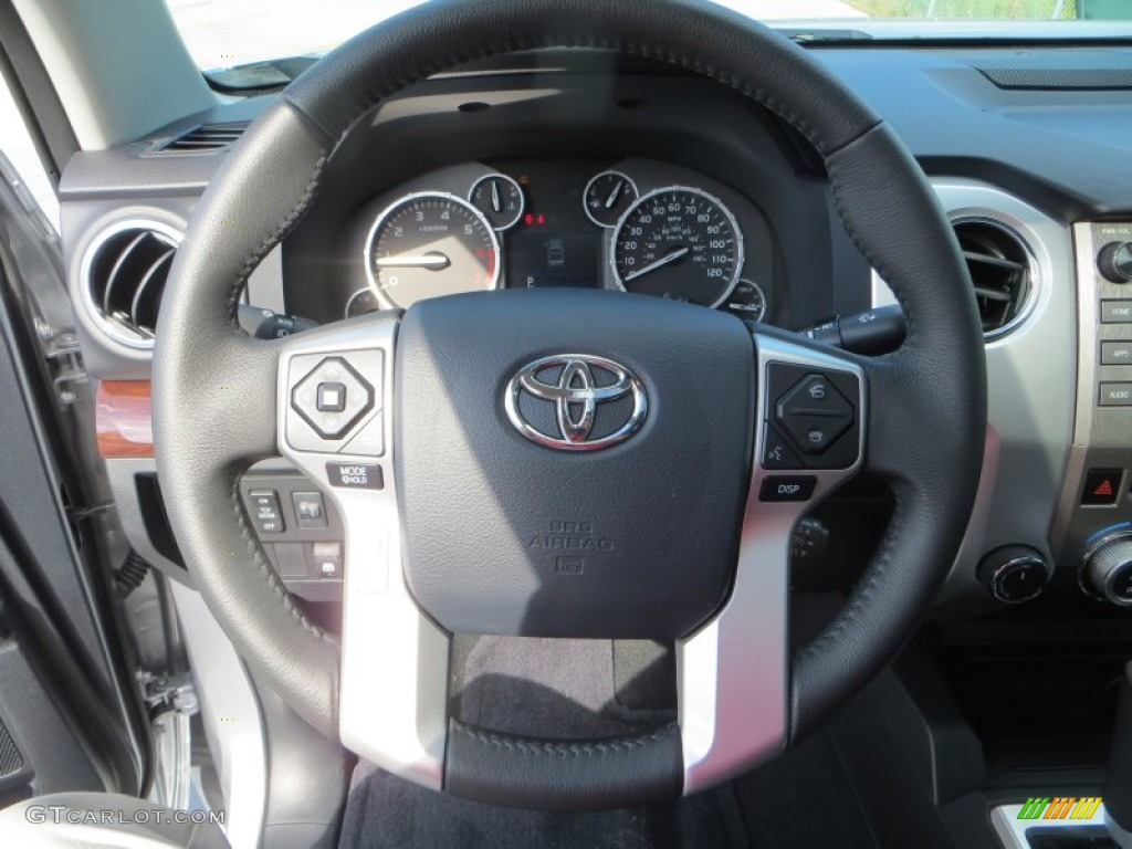2014 Toyota Tundra Limited Crewmax 4x4 Black Steering Wheel Photo #86111918
