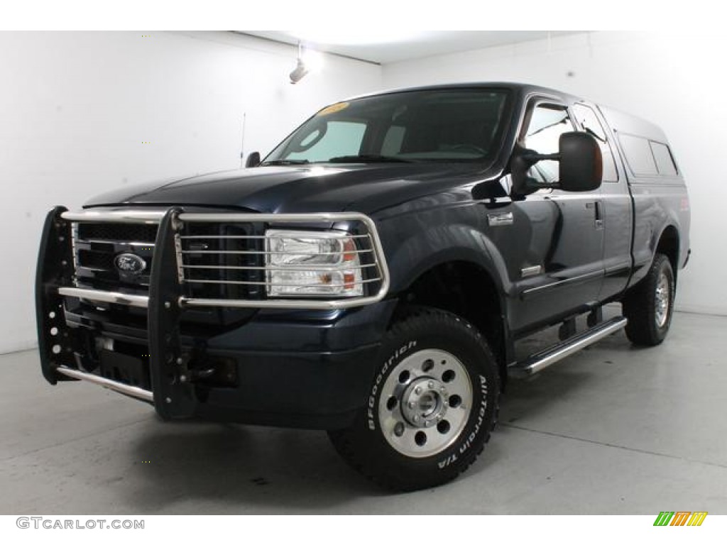 2005 F250 Super Duty XLT SuperCab 4x4 - True Blue Metallic / Medium Flint photo #1